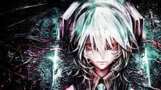 Anime character long hair red 7 - holography free wallpaper