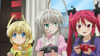 Three anime girls pink hair 2 - video game free wallpaper