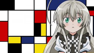 Anime character long white hair 9 - de stijl free wallpaper