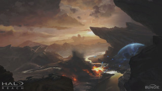 Mountain fire sky clouds painting - a painting of a mountain free wallpaper