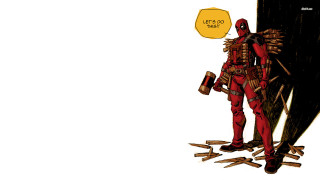 Deadpool speech bubble hammer character - zdarsky free wallpaper