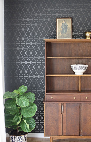 Wooden cabinet bowl potted plant - art free wallpaper
