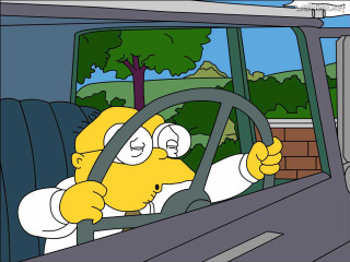 Cartoon character driving car person - carl gustaf pilo free wallpaper