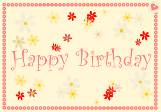 Happy birthday card flowers butterfly - a happy birthday card free wallpaper