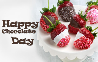 Happy chocolate day strawberries white 2 - strawberry free wallpaper