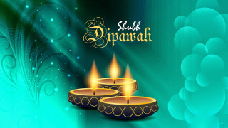 Diwali candles blue background bubbles - bapu free wallpaper for desktop