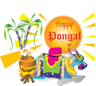 Happy bonsai cow potted plant - free holidays wallpaper