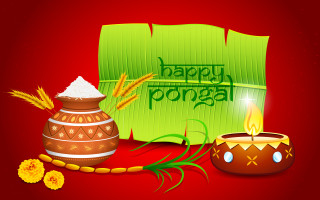 Colorful illustration pot candle red - a green sign free wallpaper