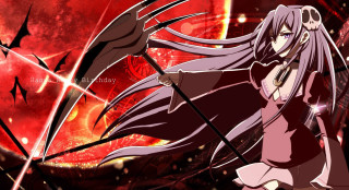 Anime character long hair sword 7 - a red background free wallpaper