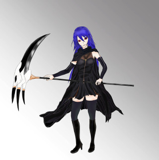 Woman black coat umbrella stick - lyco art free wallpaper