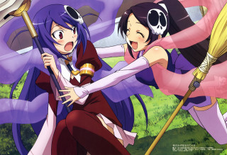 Anime girls purple hair broom 2 - a broom free wallpaper
