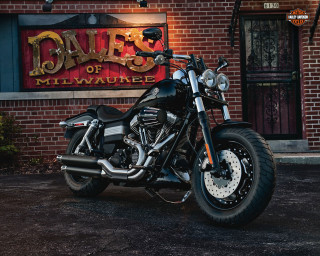 Motorcycle parked building dukes of - daren bader free wallpaper