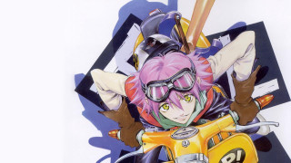 Woman pink hair goggles motorcycle - a helmet and goggles free wallpaper