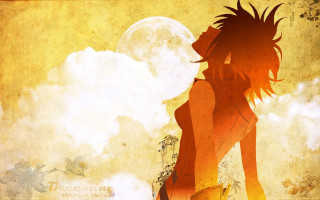 Woman full moon hair wind - the wind free wallpaper