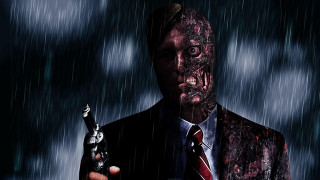 Man suit gun rain bloody - a man in a suit holding free wallpaper