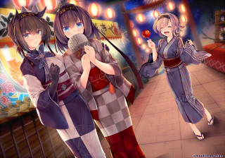 Anime girls store apple knife - two anime girl free wallpaper