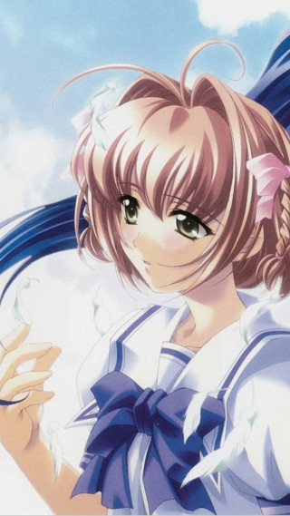 Girl ponytail bow cell phone - the camera free wallpaper