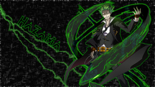 Anime green hair black suit - green hair free wallpaper