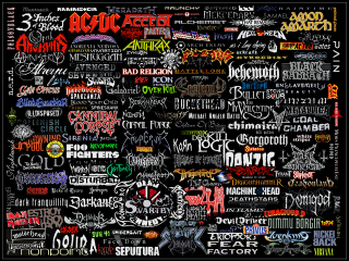 Words poster collection diverse typography - metal free wallpaper