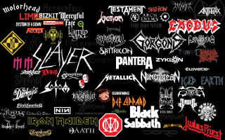 Logos collection black background white - sumatraism free wallpaper