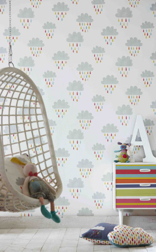 Childs bedroom swing chair cloud - a storybook illustration free wallpaper
