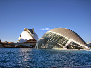 Curved roof building boat waterfront - architecture free wallpaper