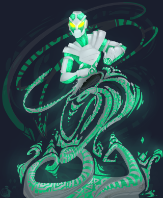 Stylized person bike green light - free sci-fi wallpaper