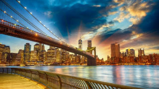 Bridge water city sunset dawn 4 - a bridge over a body of water free wallpaper
