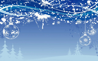 Blue christmas background snowflakes ornaments - ornament free wallpaper