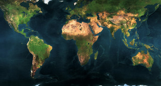 World map land cover water - buckminster fuller free wallpaper