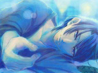 Woman laying bed eyes closed 2 - vivid free wallpaper