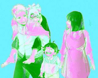 Family child man woman standing - a womans hand free wallpaper