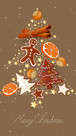 Christmas tree cookies oranges star - free holidays wallpaper