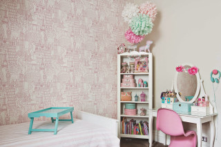 Bedroom pink chair desk mirror - color scheme free wallpaper