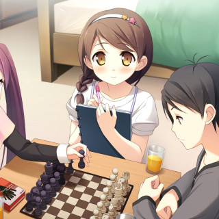 Chess game couple table book - chizuko yoshida free wallpaper
