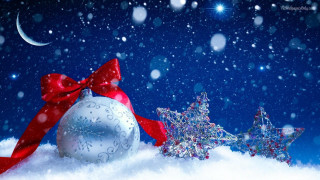 Christmas ornament star snow red - a red ribbon free wallpaper