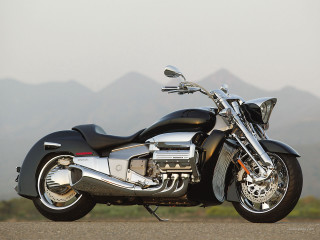 Motorcycle parked road mountains clouds - the background and a sky background free wallpaper