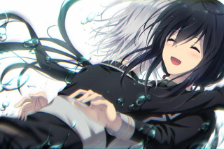 Black hair coat cellphone underwater - black hair free wallpaper