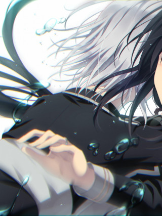 Woman long hair black jacket 2 - the camera free wallpaper