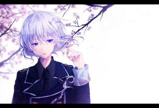 Purple hair anime girl cherry - purple hair free wallpaper for desktop