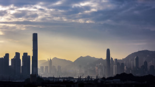 City skyline mountain cloudy sky - neoism free wallpaper