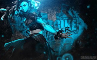 Blue haired woman cyberpunk glowing - cyberpunk art free wallpaper