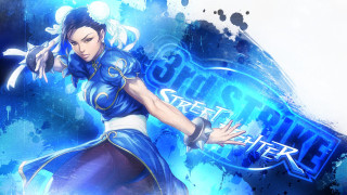 Woman blue outfit sword blue - autodestructive art free wallpaper