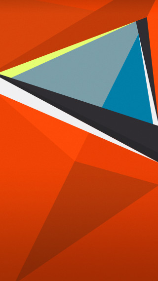 Red background triangle black triangle - surreal design free wallpaper