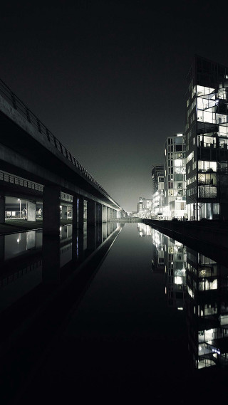 Train night tall buildings lights - andreas gursky free wallpaper
