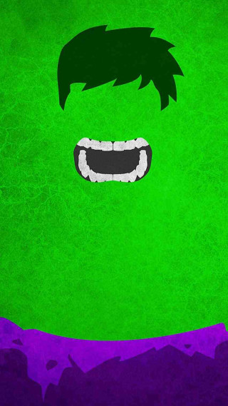 Green purple poster grinning man - moss free wallpaper