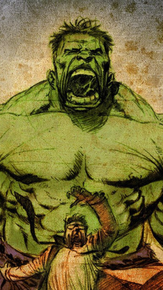 Man attack hulk avengers scene - ashcan school free wallpaper
