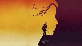 Woman profile tree birds yellow - analytical free wallpaper