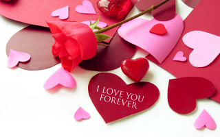 Rose hearts love message digital - a rose free wallpaper