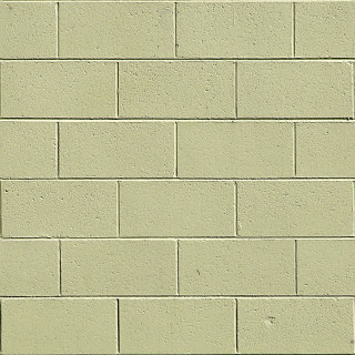 White brick wall green grass - a minimalist painting free wallpaper